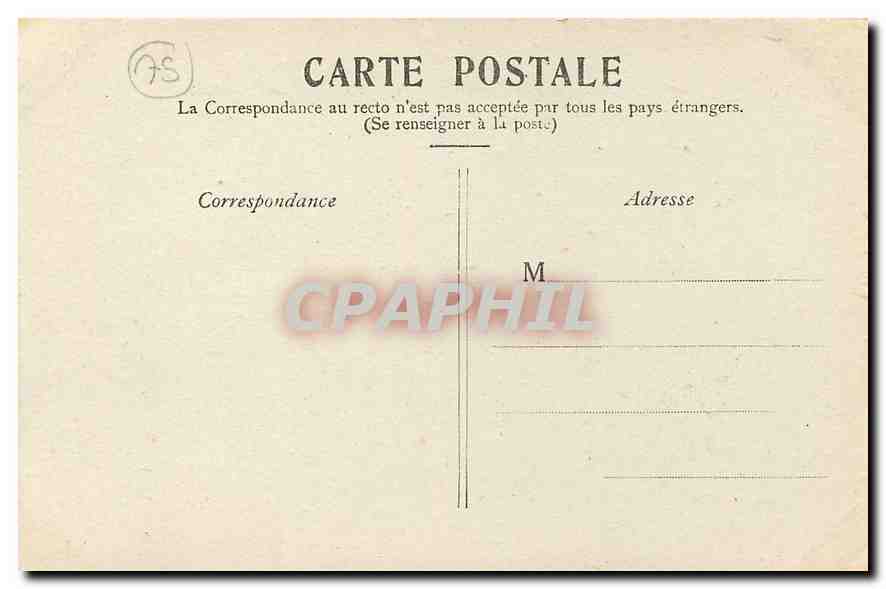 CPA Paris Notre Dame  — Verso