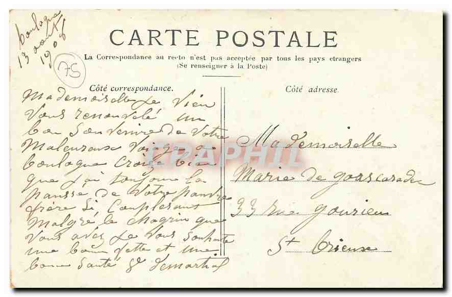 CPA Paris Le Sacre Coeur de Montmartre  — Rückseite