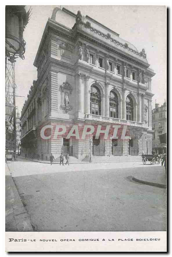 CPA Paris Le Nouvel Opera Comique et la Place Boieldieu 