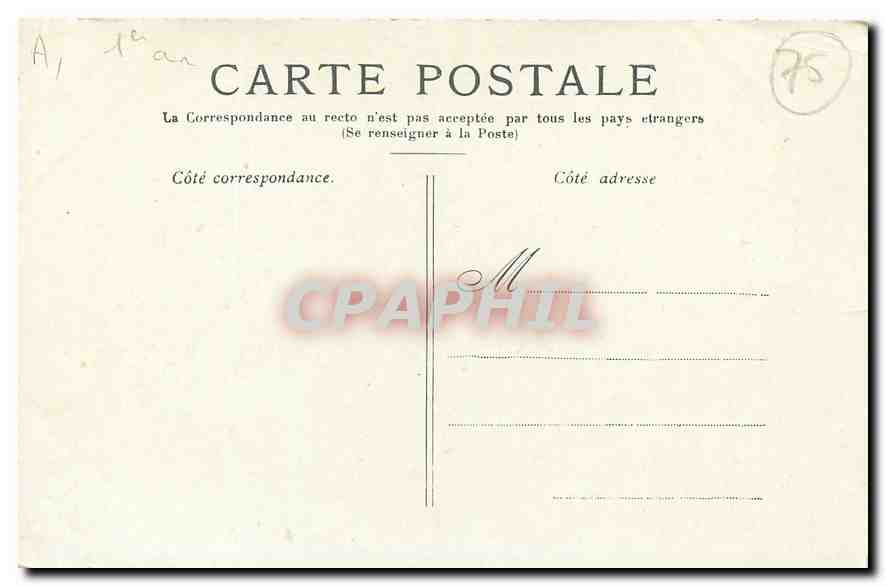 CPA Paris l'Arc de Triomphe des Tuileries  — Rückseite