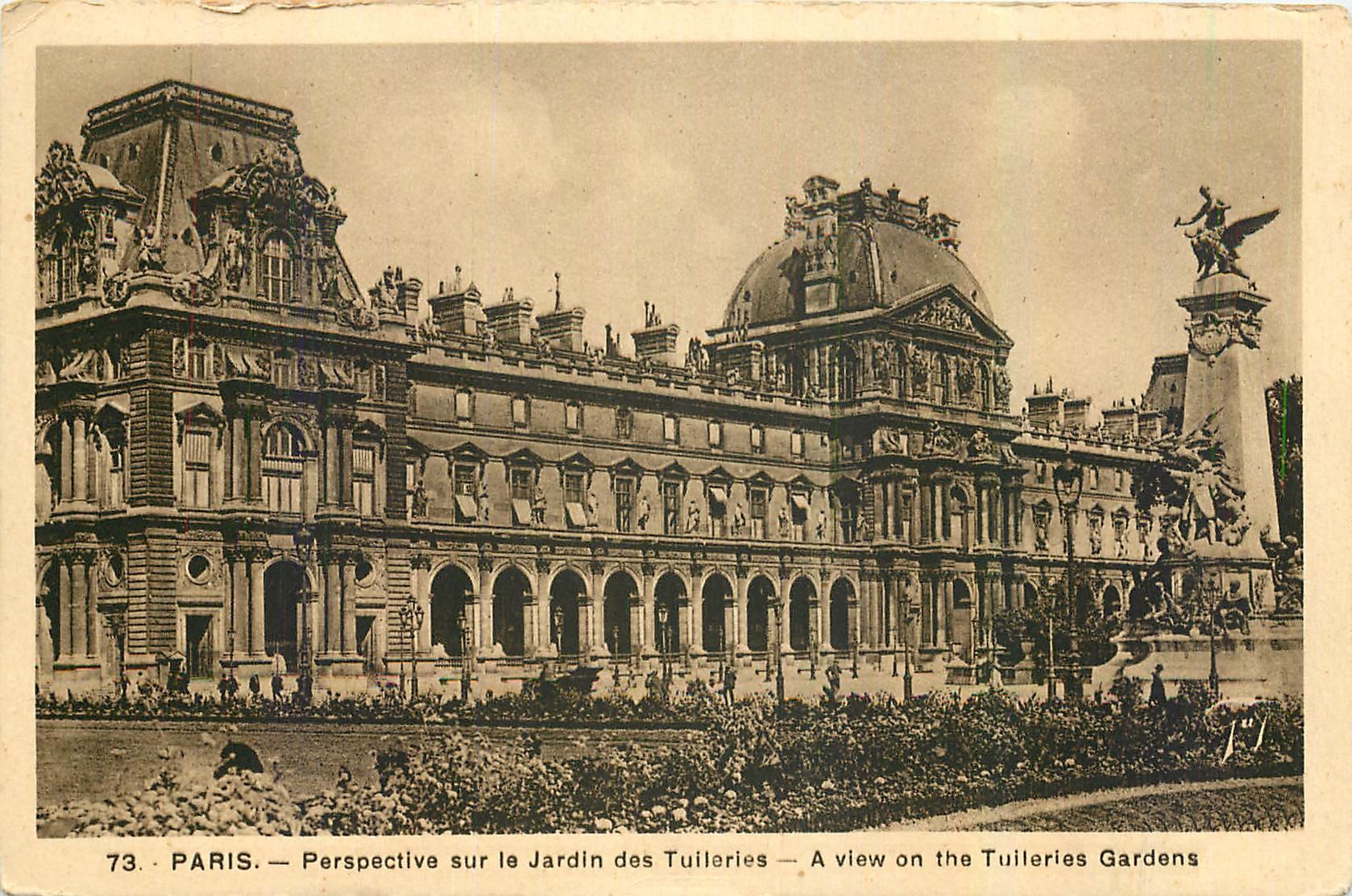 CPA Paris Perspective sur le Jardin des Tuileurs 