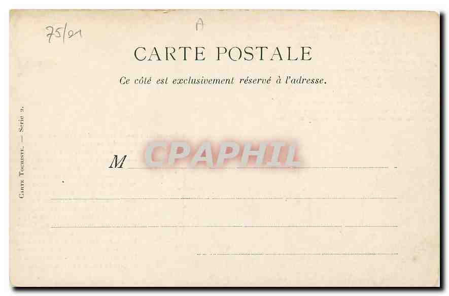 CPA Paris La Place du Carrousel  — Verso