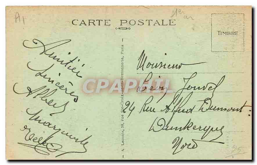 CPA Paris Colonne Vendome  — Verso