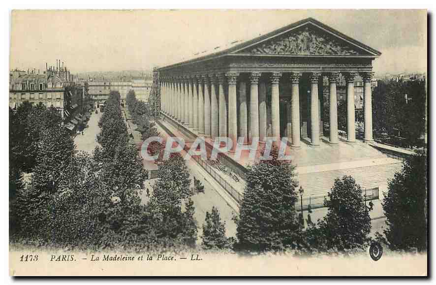 CPA Paris La Madeleine et la Place 