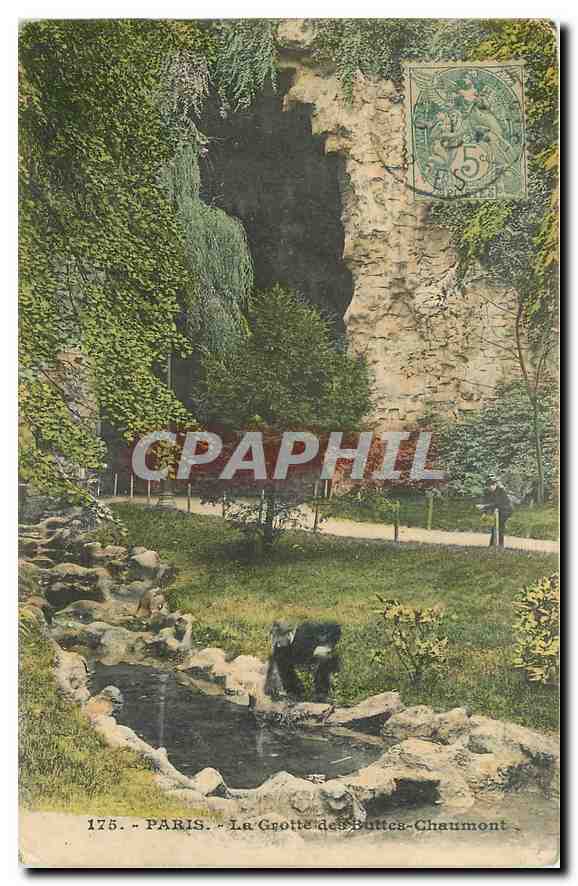 CPA Paris La Grotte des Buttes Chaumont 