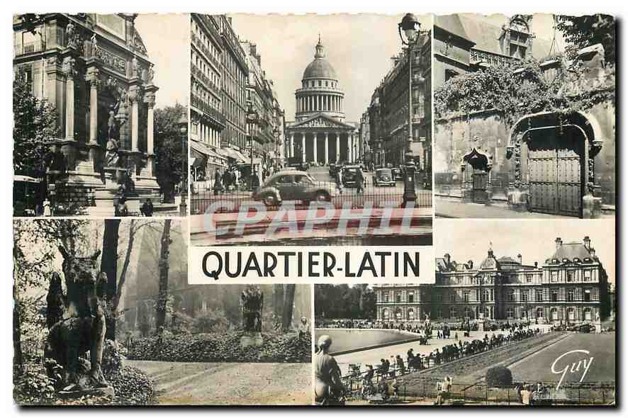 CPM Paris et ses Merveilles Quartier Latin Le Pantheon  La place et la fontaine Saint Michel