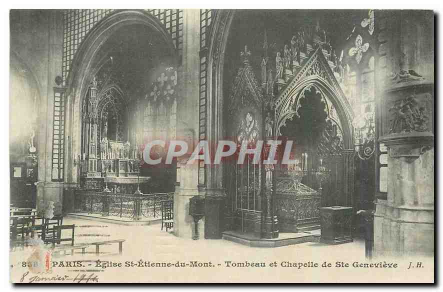 CPA Paris Eglise St Etienne du Mont Tombeau et Chapelle de Ste Genevieve 