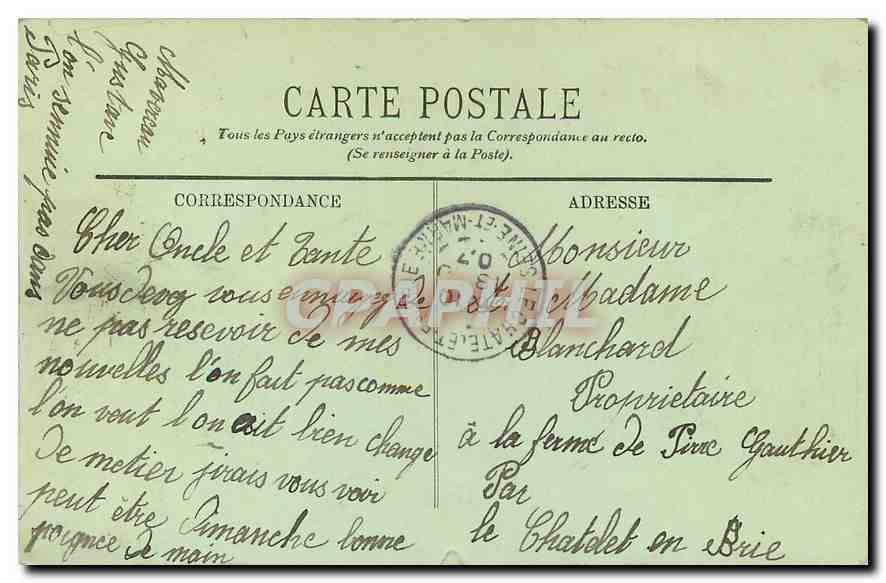 CPA Paris La Place Vendome et la Colonne  — Rückseite