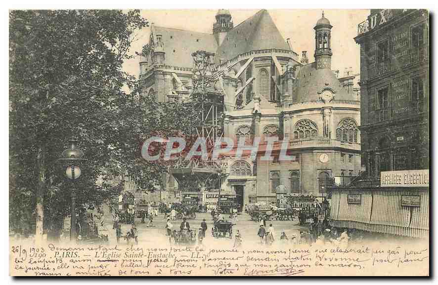 CPA Paris l'Eglise Sainte Eustache 
