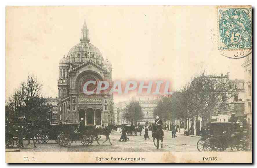 CPA Paris Eglise Saint Augustin 