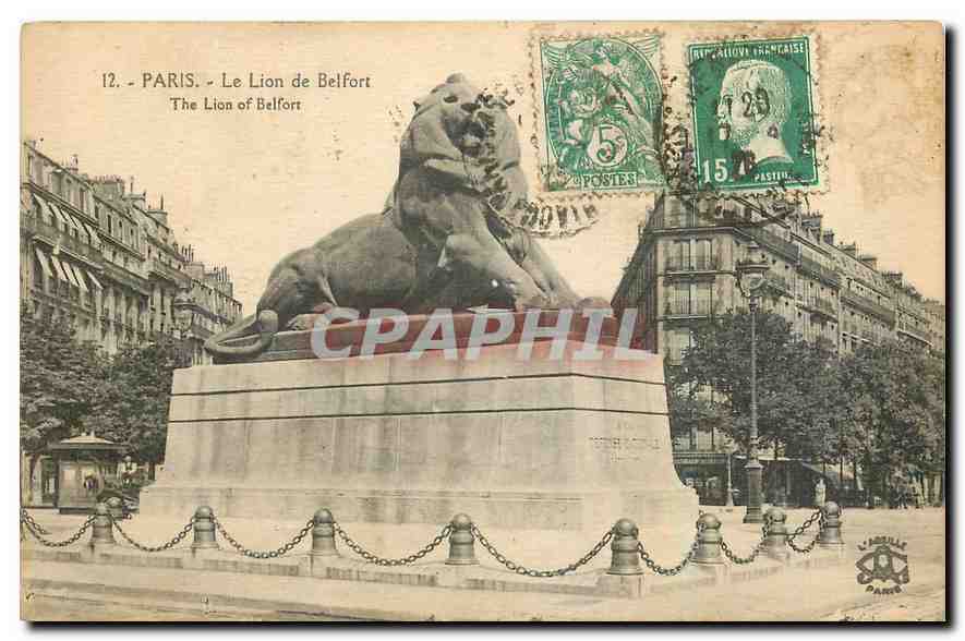 CPA Paris Le Lion de Belfort 