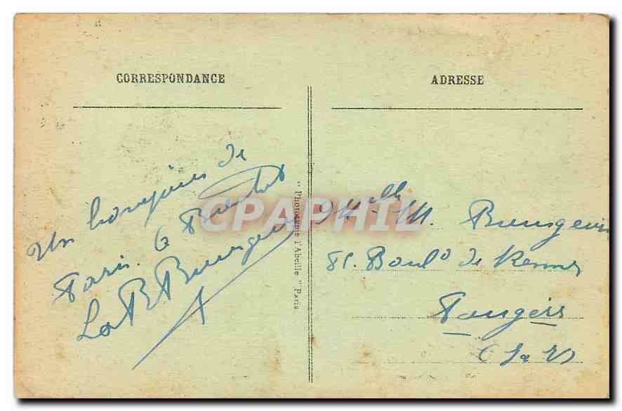 CPA Paris Le Lion de Belfort  — Rückseite