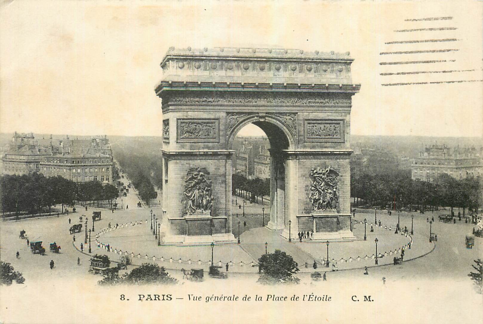 CPA Paris Vue generale de la Place de l'Etoile 