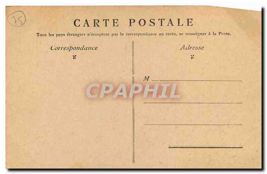 CPA Paris L'Arc Triomphe des Tuileries  — Rückseite