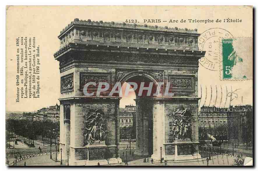 CPA Paris Arc de Triomphe de l'Etoile 