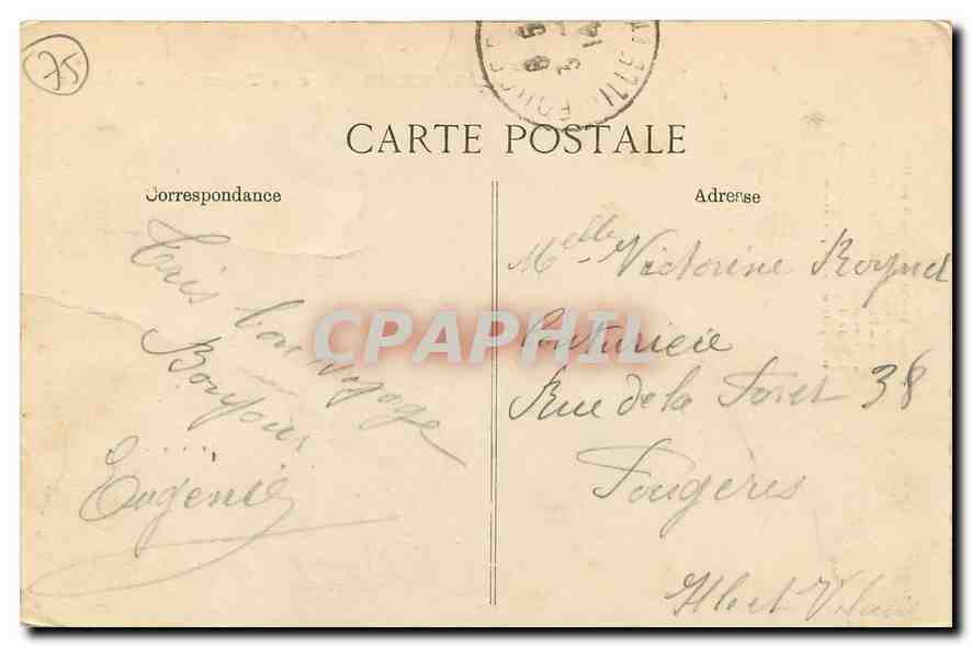 CPA Paris Arc de Triomphe de l'Etoile  — Rückseite