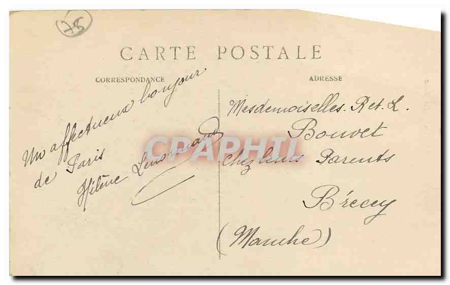 CPA Paris Le Sacre Coeur  — Rückseite