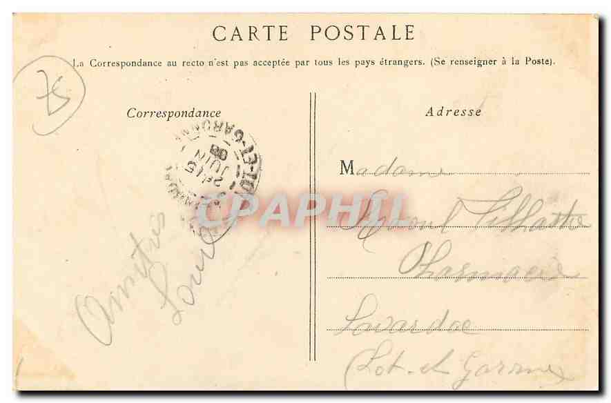CPA Clamart l'Eglise  — Rückseite