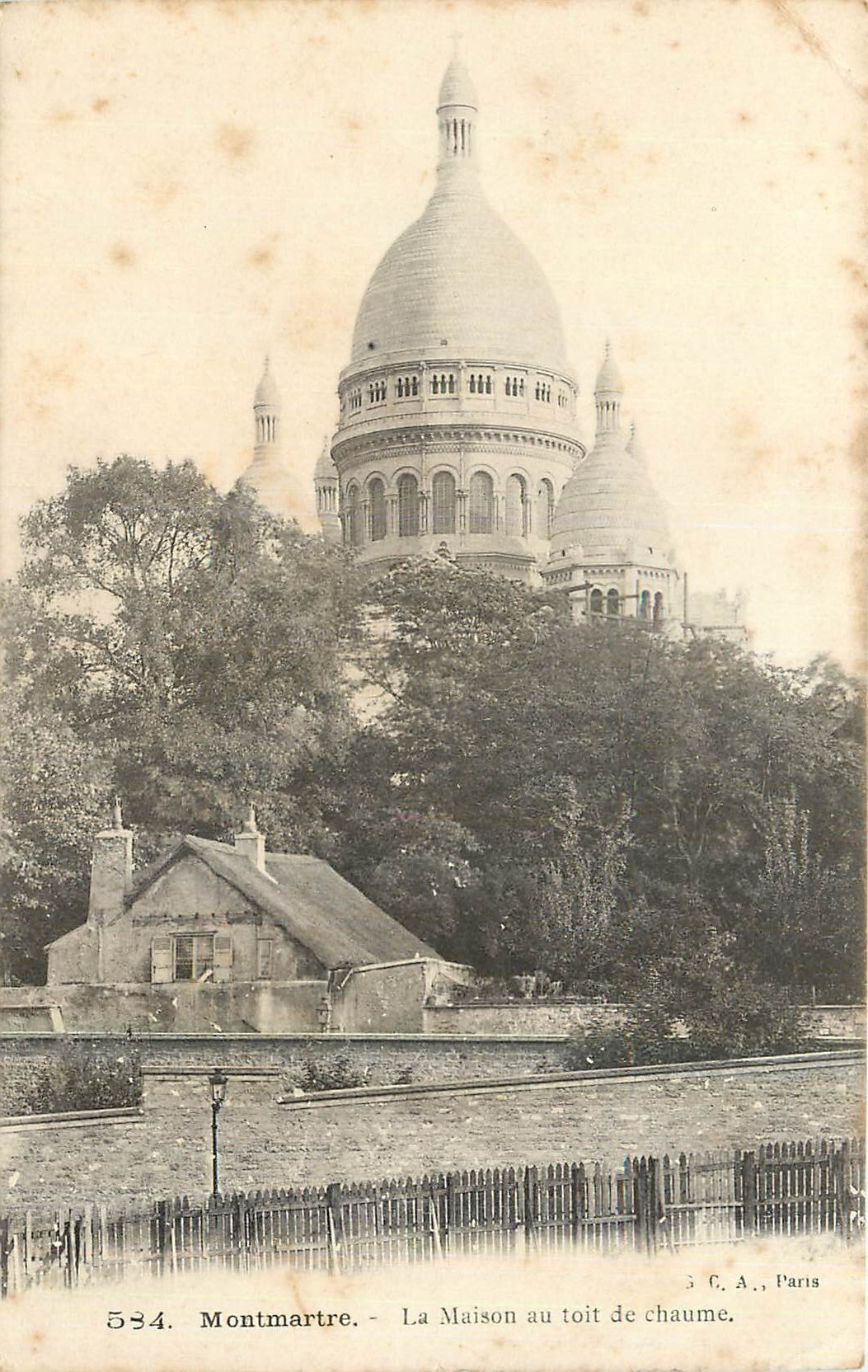 CPA Montmartre La Maison au toit de chaume 