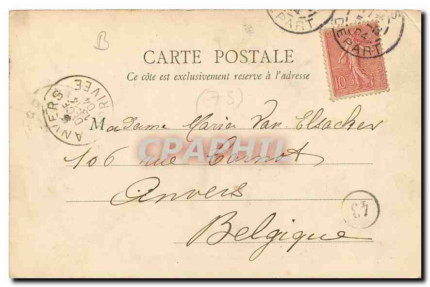 CPA Paris Buttes Chaumont Pont Suspendu  — Rückseite