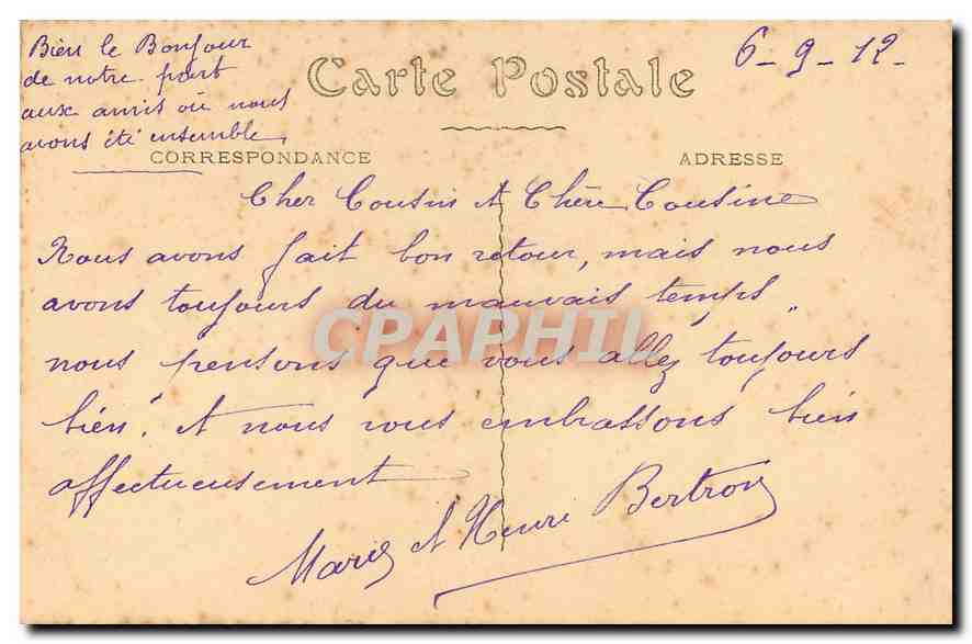 CPA Paris Notre Dame  — Verso