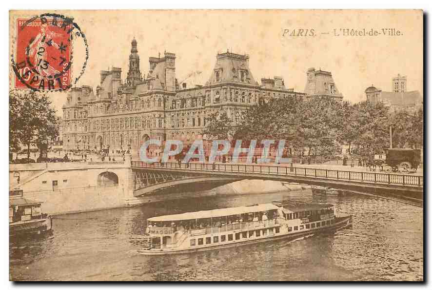 CPA Paris l'Hotel de Ville 