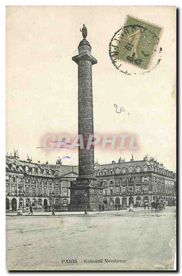CPA Paris Colonne Vendome