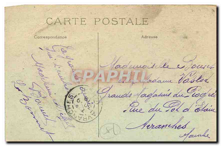 CPA Paris Colonne Vendome — Verso