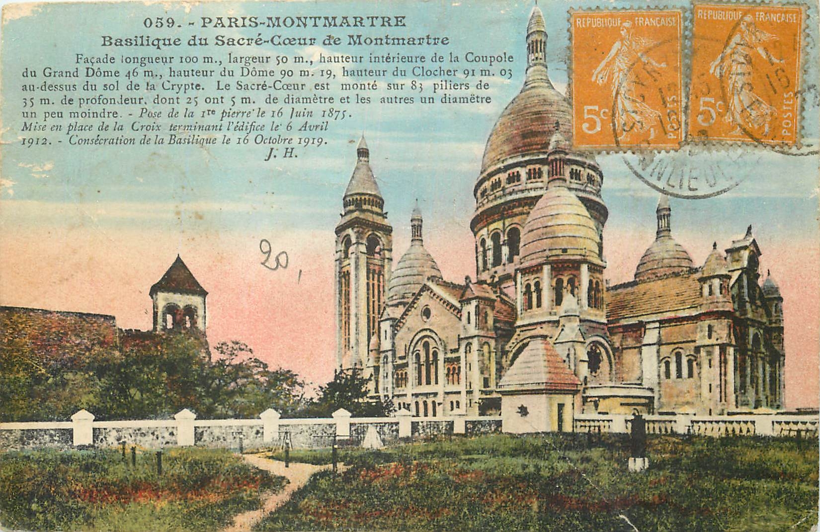 CPA Paris Montmartre Basilique 