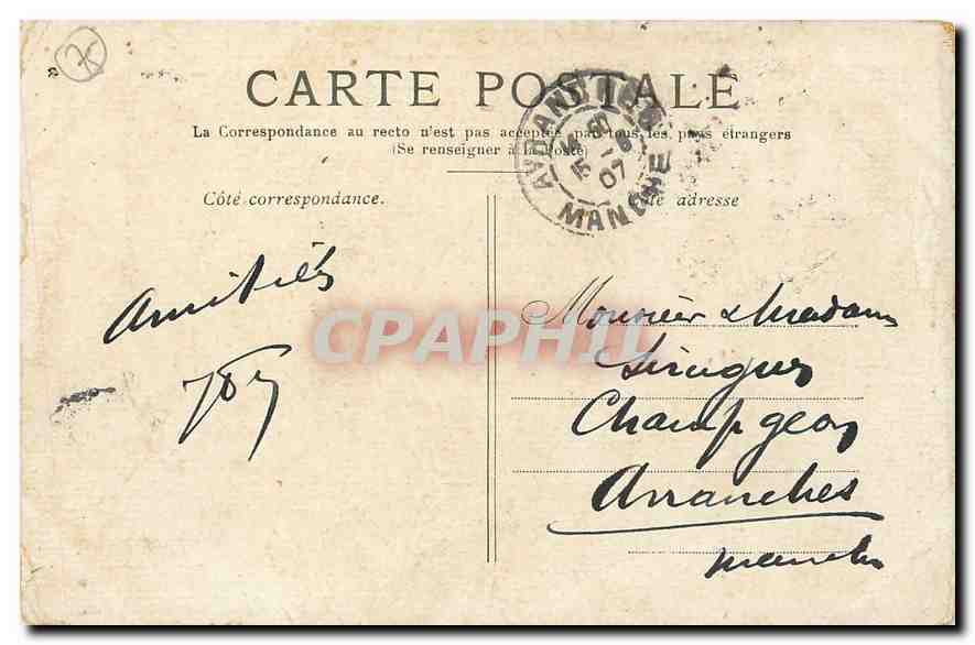 CPA Paris l'Odeon  — Rückseite