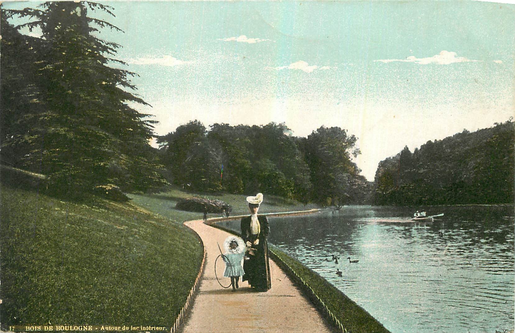 CPA Bois de Boulogne Autour du lac Interieur 
