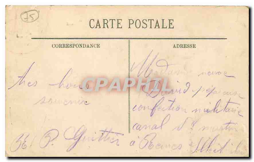 CPA Paris Le Palais du Luxembourg  — Rückseite