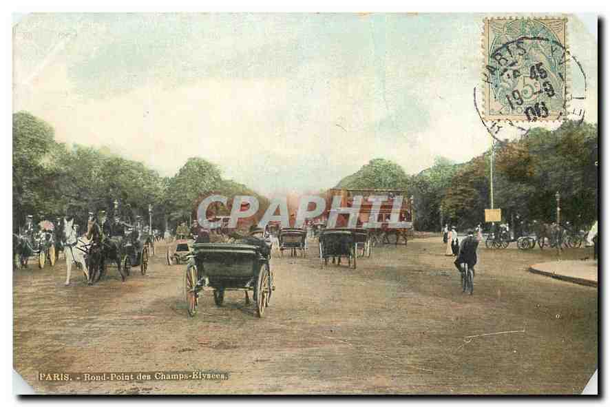 CPA Paris Rond Point des Champs Riyneen 