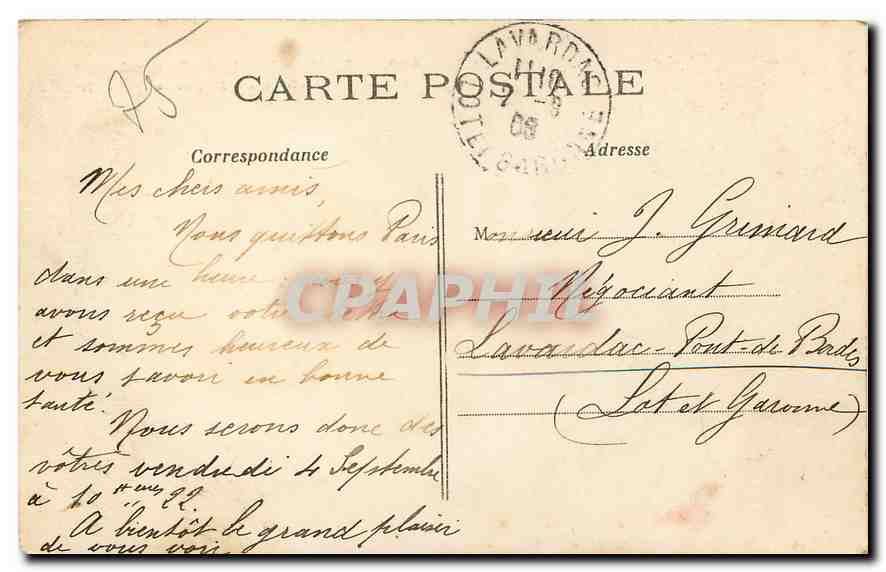 CPA Paris Palais du Luxembourg Releve de la garde Militaria — Rückseite