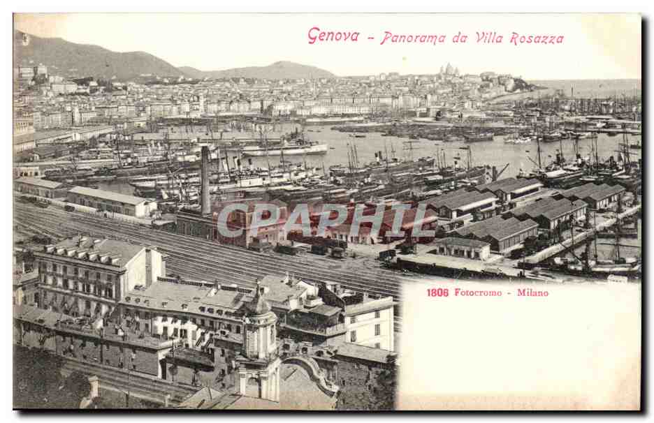 italie Italia Genova Panorama da Villa Rosazza