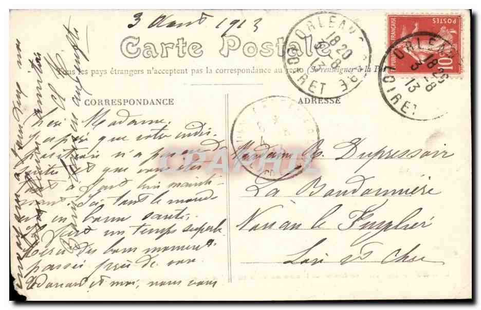 Orleans CPA 500eme anniversaire de la naissance de Jeanne d'arc Cortege historique du 7 mai TRompettes a cheval — Rückseite