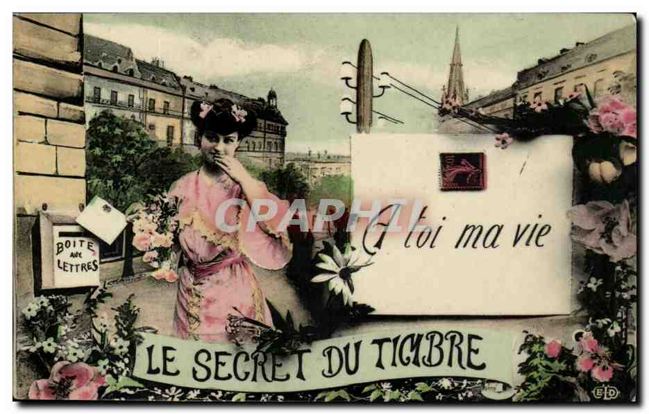 CPA Le secret du timbre A toi ma vie Boite aux lettres