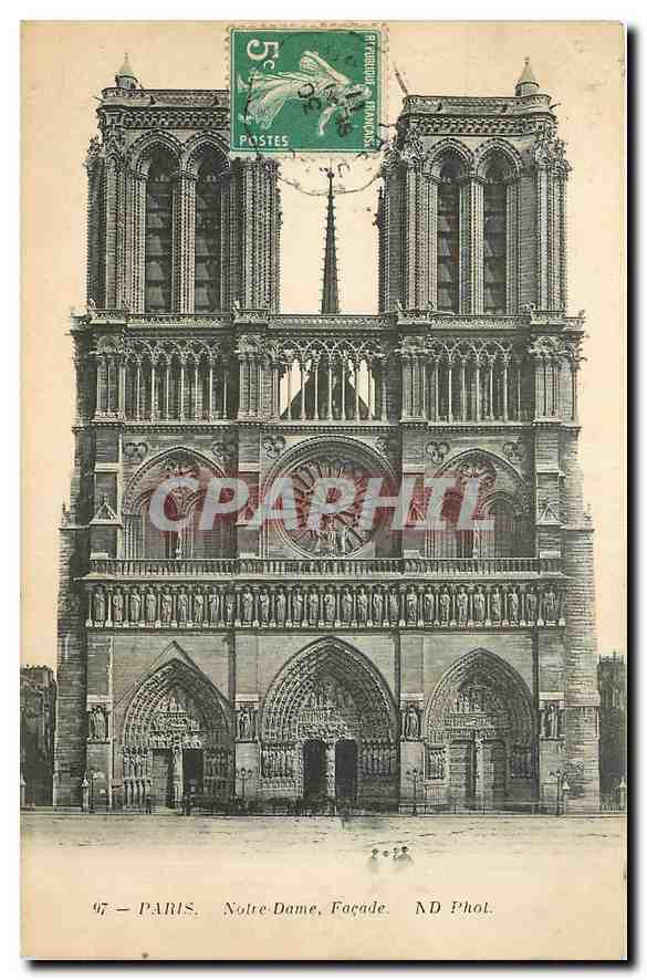 CPA Paris Notre Dame Facade 