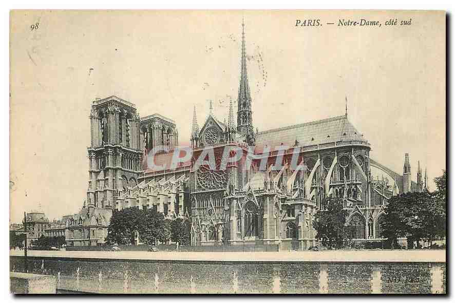 CPA Paris Notre Dame cote sud 