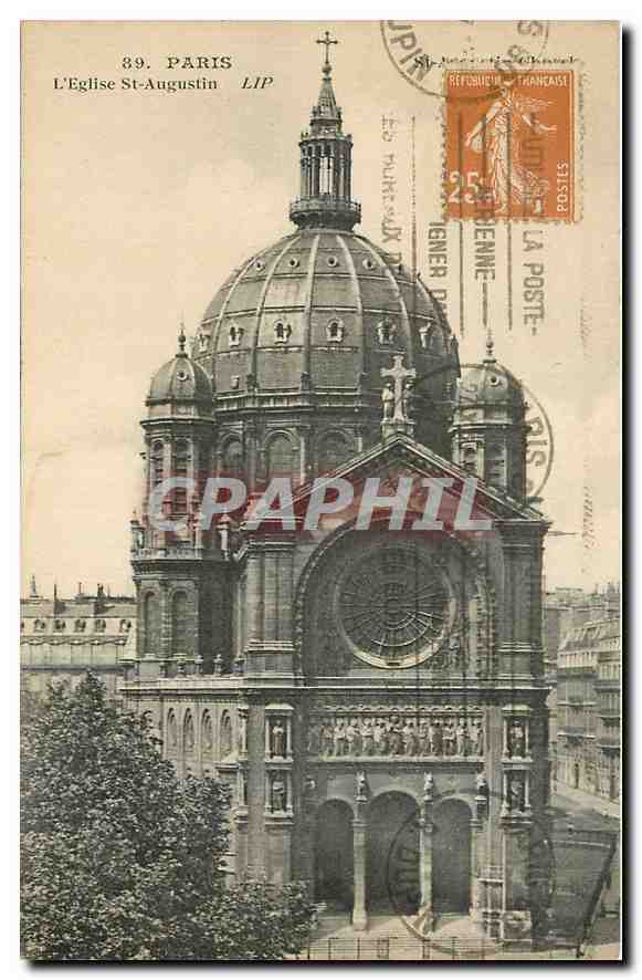 CPA Paris l'Eglise St Augustin 