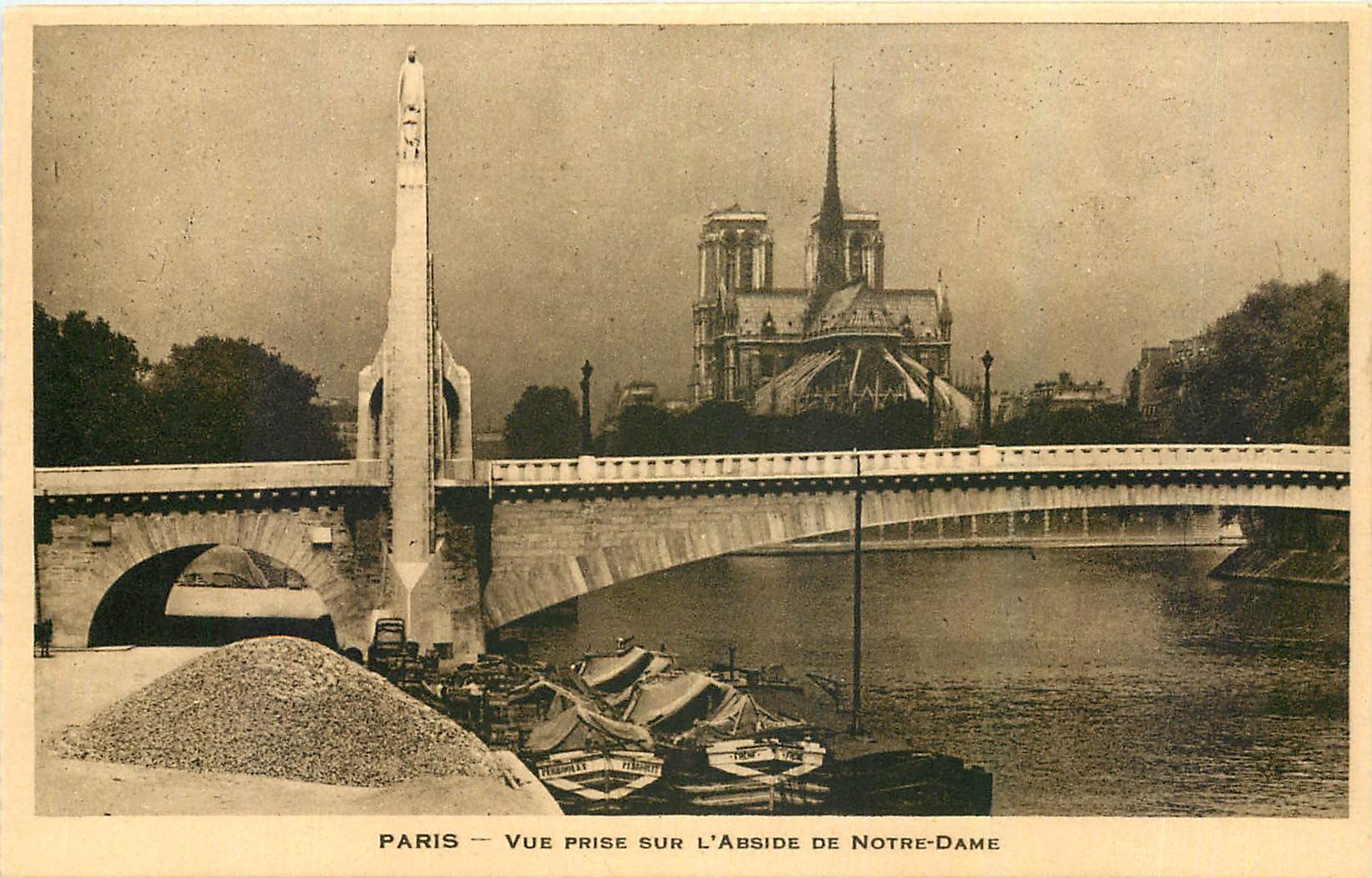 CPA Paris Vue prise sur l'Abside de Notre Dame 