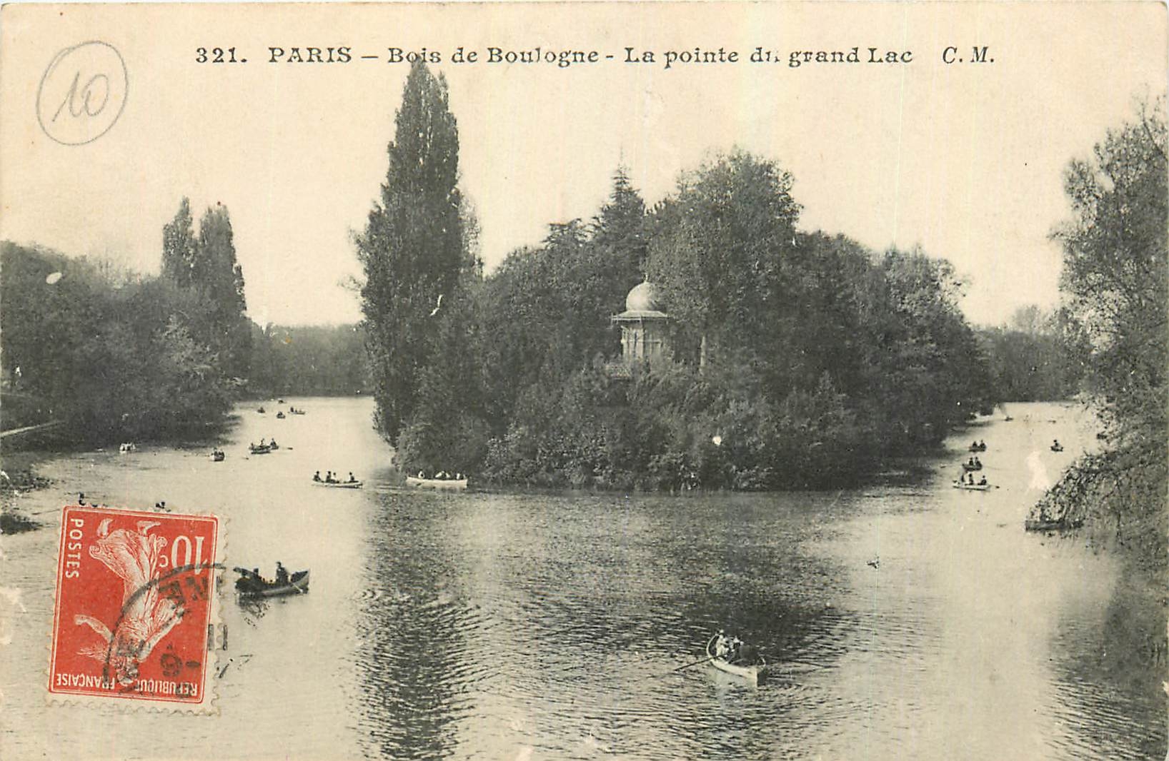 CPA Paris Bois Boulogne La pointe du grand Lac 