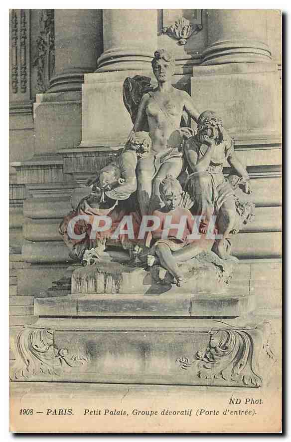 CPA Paris Petit Palais groupe decoratif 