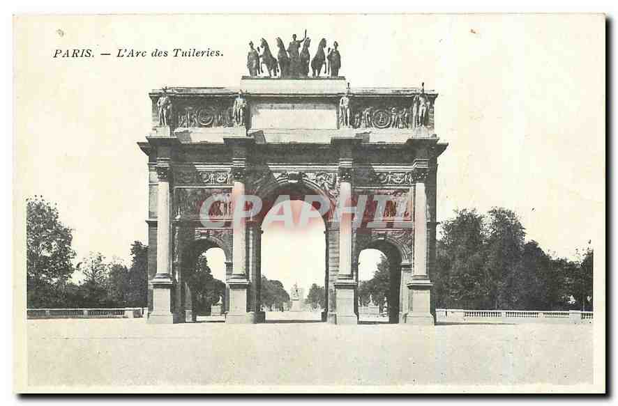 CPA Paris L'Arc des Tuileries 