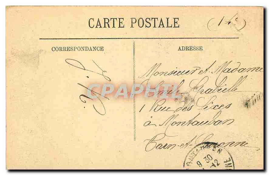 CPA Paris l'Obelisque de Louqsor place de la Concorde  — Rückseite