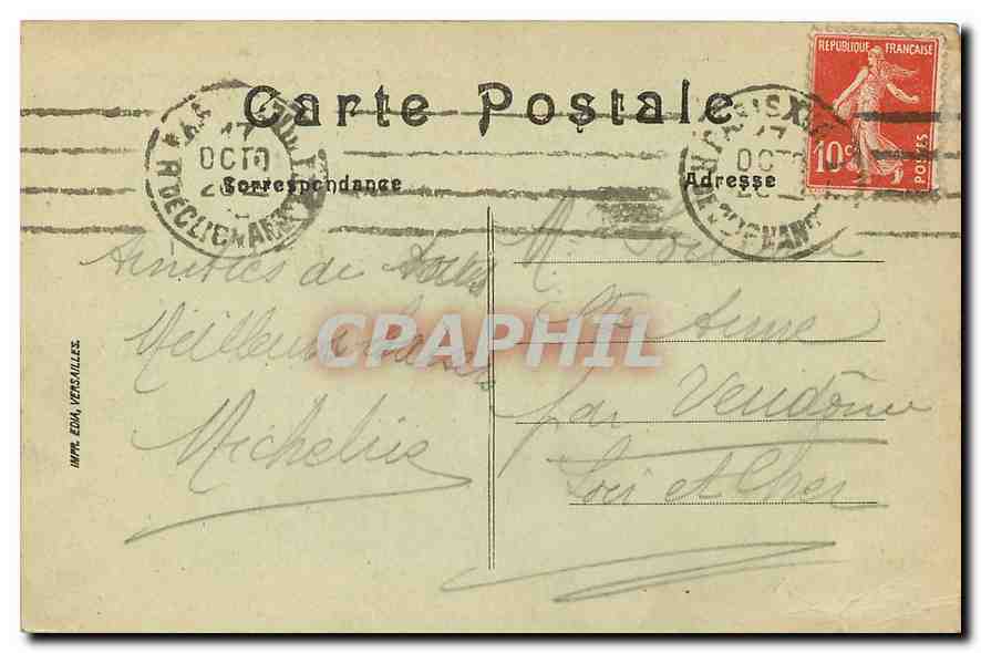 CPA Paris La Chambre des Deputes  — Verso