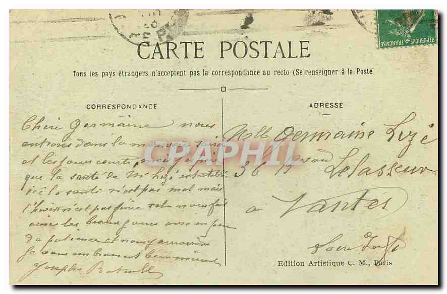 CPA Paris Le Boise de Bulogne Chalet des Iles  — Rückseite