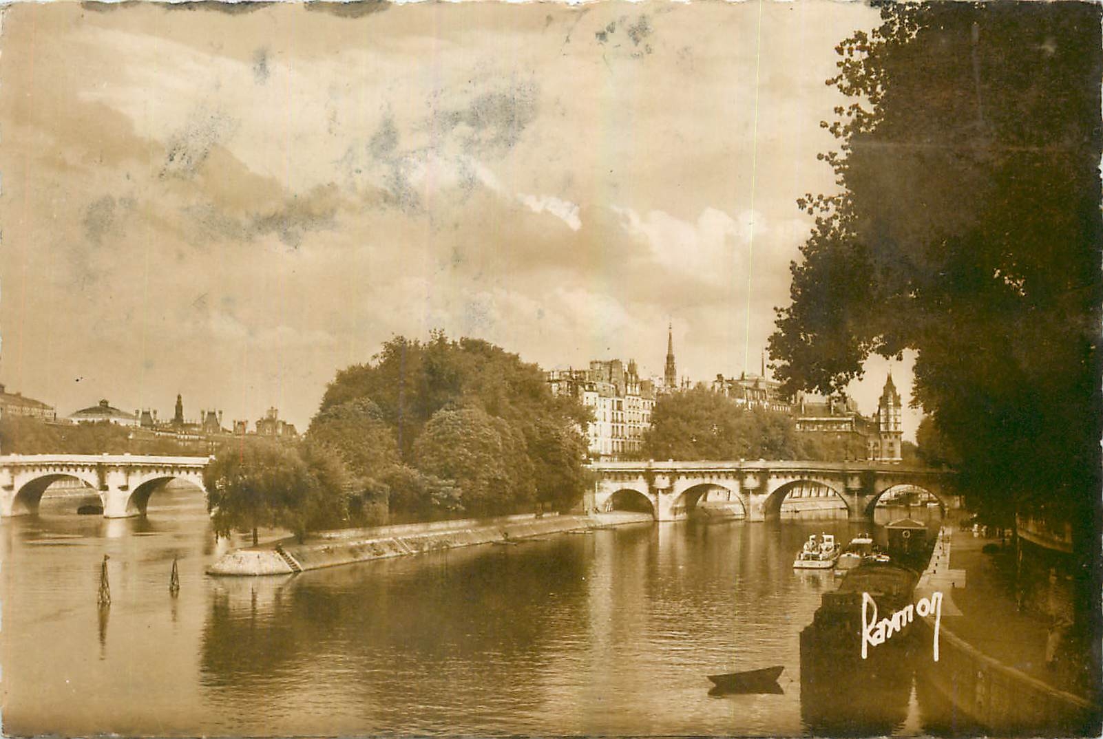 CPA Paris l'Ile de la Cite et le Pont Henri IV 