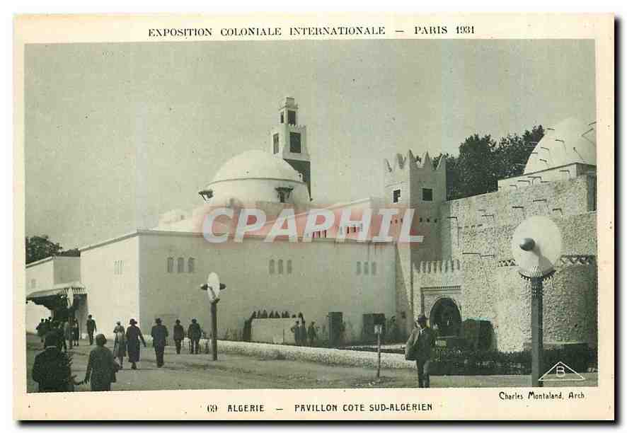 CPA Algerie Pavillon cote sud Algerien Exposition Coloniale Internationale 1931