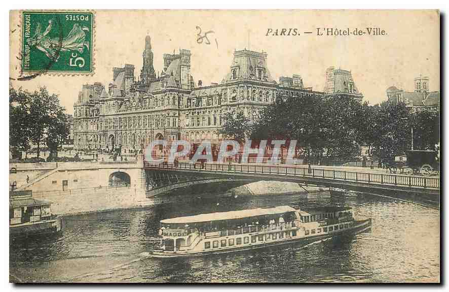 CPA Paris l'Hotel de Ville 
